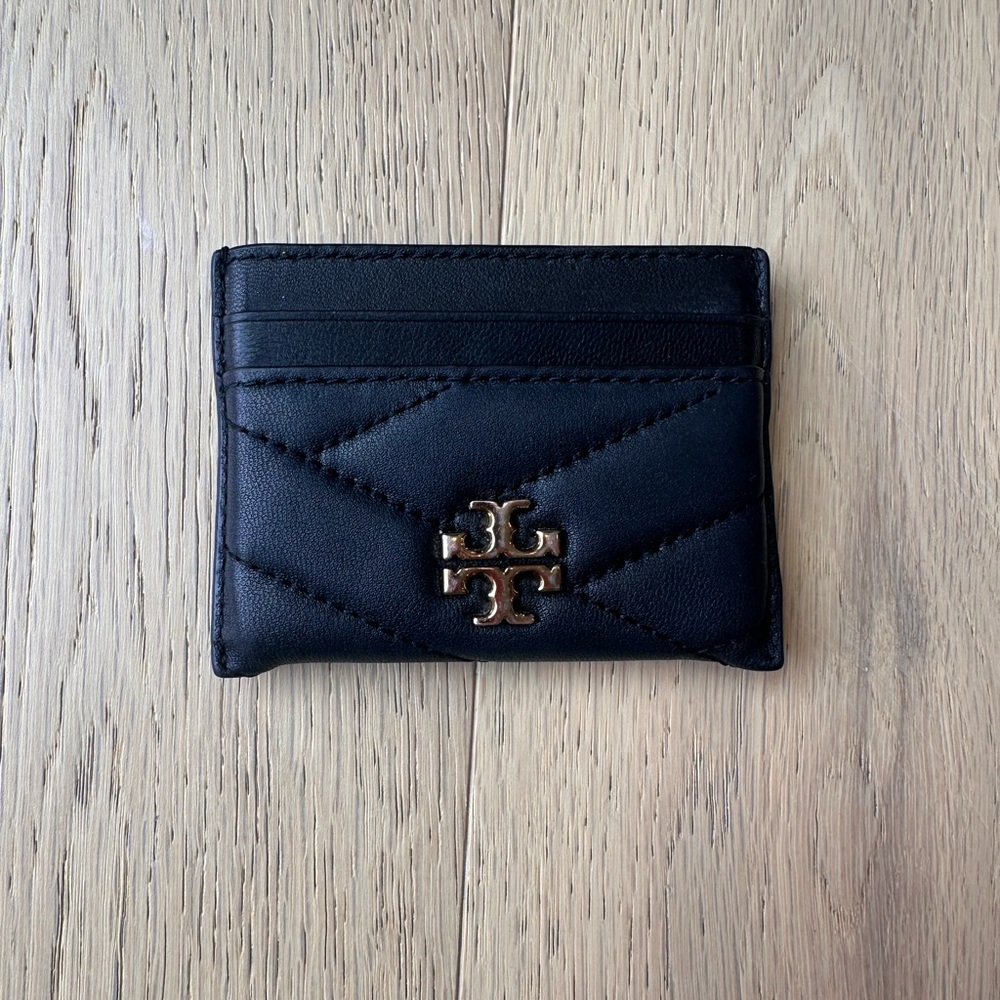 Tory Burch Black Chevron Card Holder